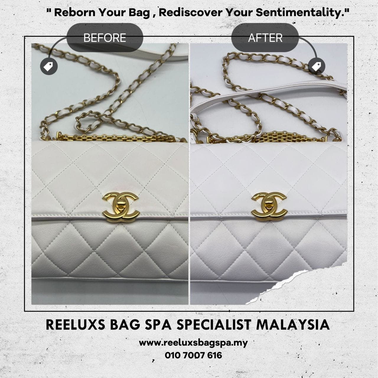 Chanel Color Transfer By Red Stain Restoration Reeluxs Bag Spa