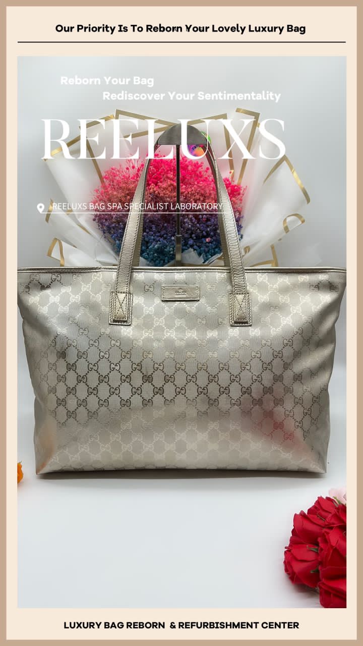 gucci metallic tote