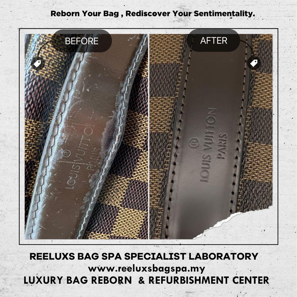 LOUIS VUITTON Clutch Refurbishment Canvas & Cracked Leather Renewal Reeluxs Bag Spa
