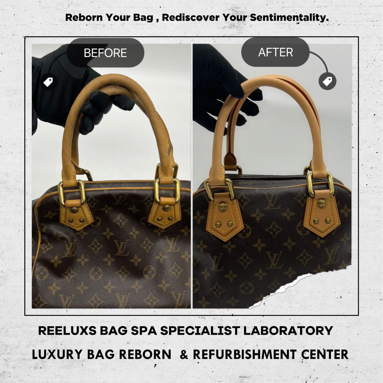 LOUIS VUITTON Manhattan Vachetta Repair: Oxidation Damage Replacement